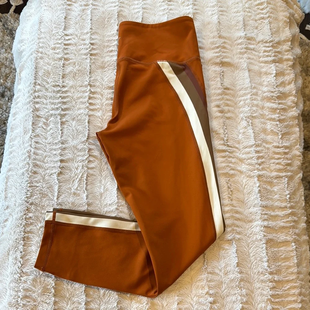 Orange Side Stripe Leggings